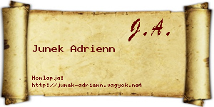 Junek Adrienn névjegykártya
